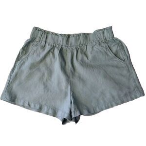 GBG Shorts‎ Woman S Green Elastic Waist Front Pockets 2" Inseam Boho Beach